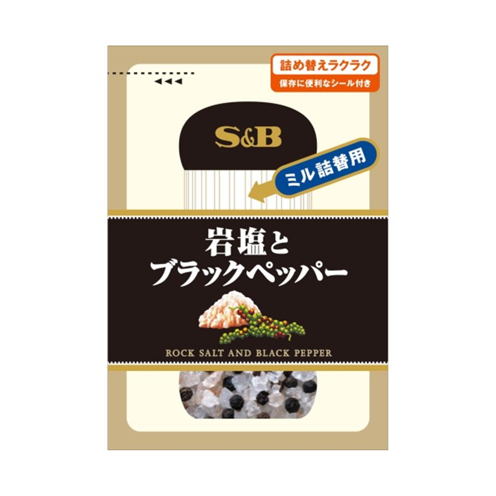 S&B 袋岩塩＆ブラックペッパー 29g(×10)|mvm-4901002090432-003-10 商品サムネイル