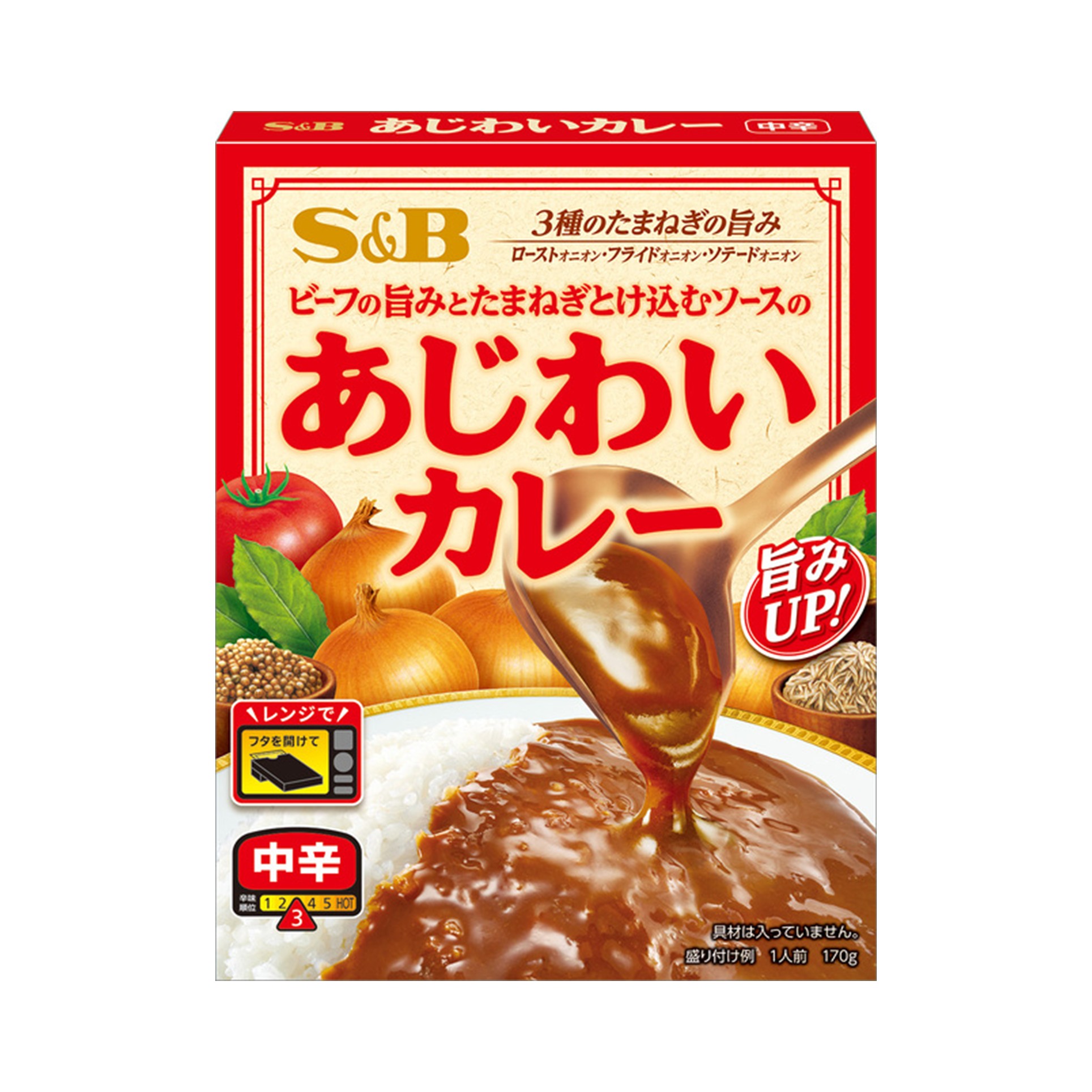 S&B あじわいカレー 中辛 170g(×6)|mvm-4901002178734-005-6 商品サムネイル