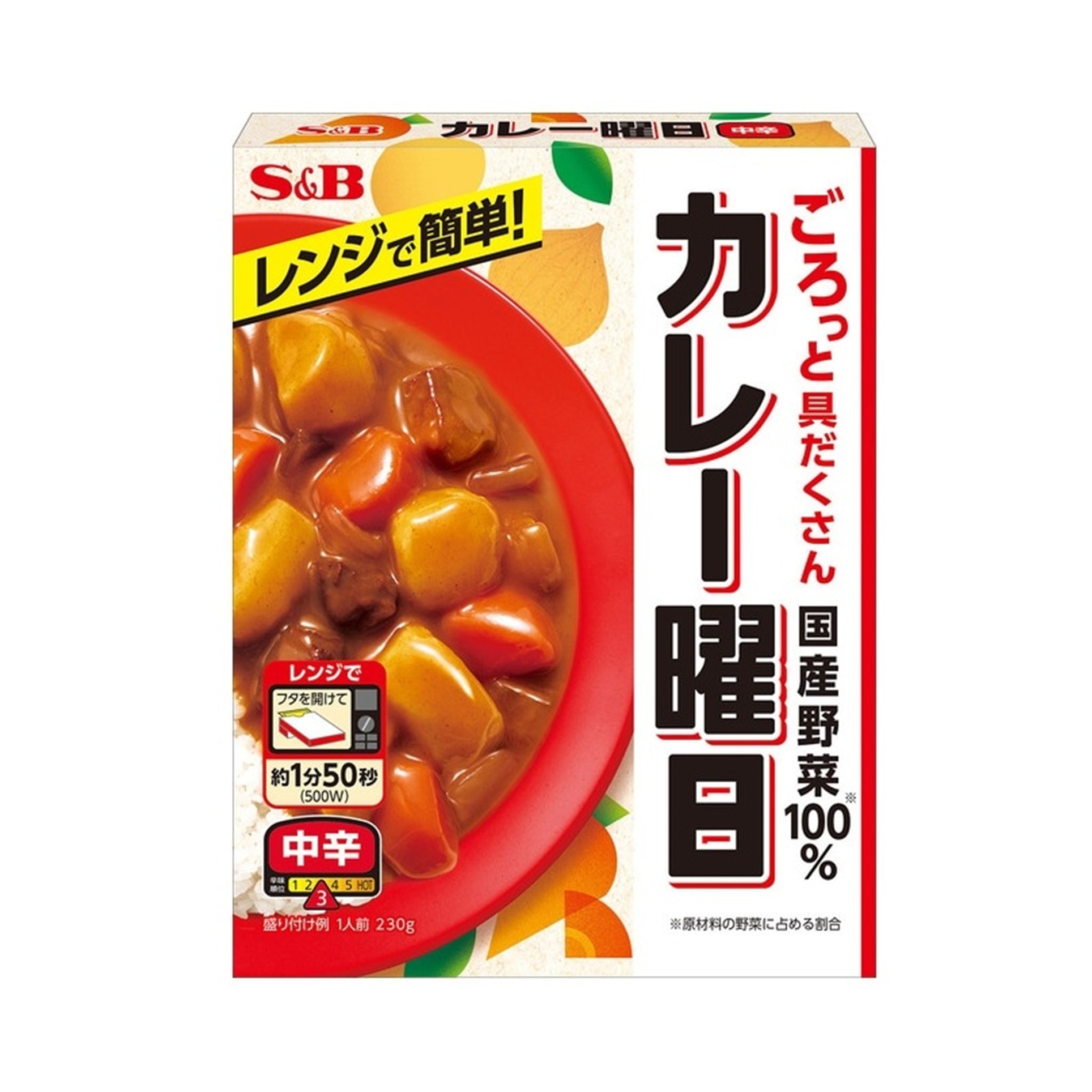 S&B カレー曜日 中辛 230g(×5)|mvm-4901002180492-005-5 商品サムネイル