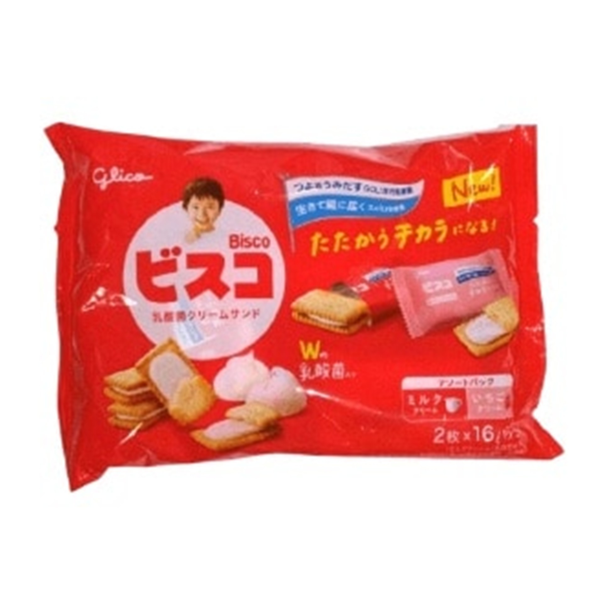 グリコ ビスコ大袋アソートパック 32枚入 (×8)|mvm-001-4901005004733-8 商品サムネイル