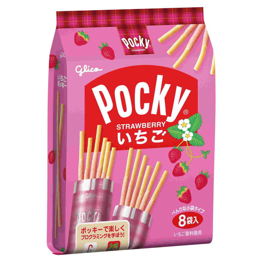 江崎グリコ いちごポッキー８袋　８袋入　(×6)|mvm-001-4901005512573-6 商品サムネイル