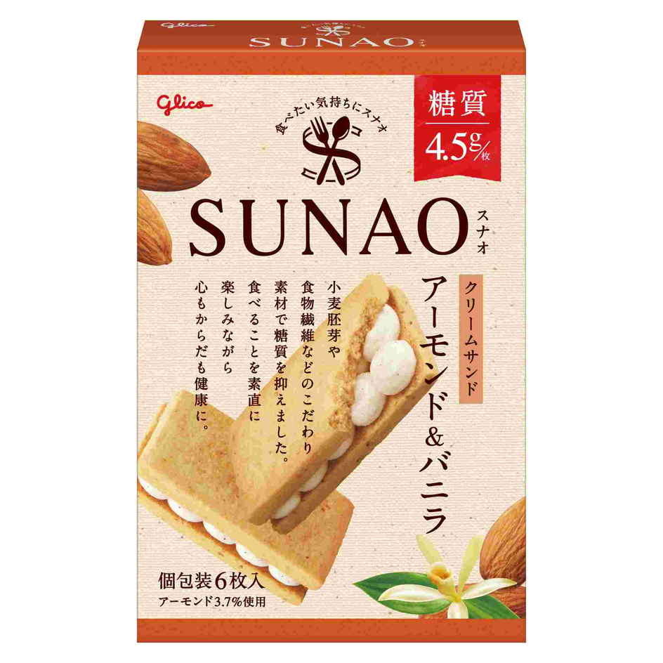 江崎グリコ ＳＵＮＡＯＡ＆バニラクリーム　６枚　(×7)|mvm-001-4901005584198-7 商品サムネイル