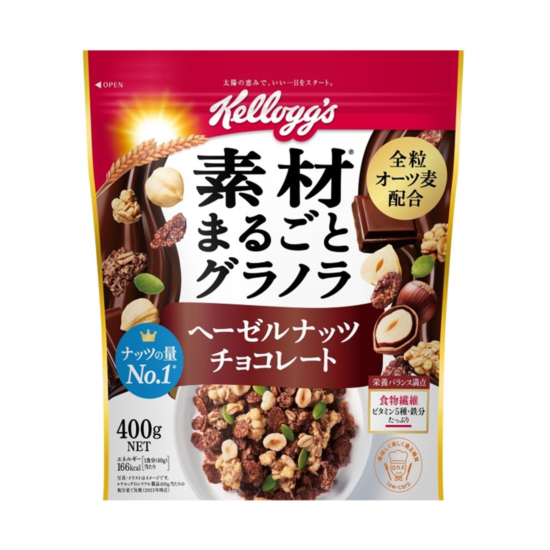 素材グラノラヘーゼルナッツチョコ 400g(×6)|mvm-4901113279306-002-6 商品サムネイル