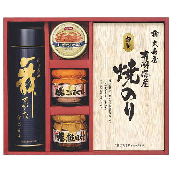☆[大森屋]のり・かに缶・瓶詰・お茶漬詰合せ【111050】 商品サムネイル