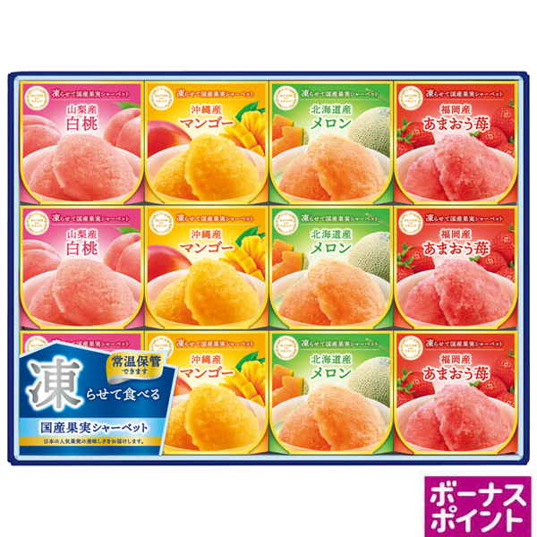 [220ボーナスポイント]セゾン デュ フリュイ　凍らせて国産果実シャーベット【059033】【夏ギフト】 商品サムネイル