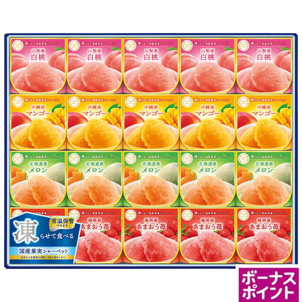 [330ボーナスポイント]セゾン デュ フリュイ　凍らせて国産果実シャーベット【059042】【夏ギフト】 商品サムネイル