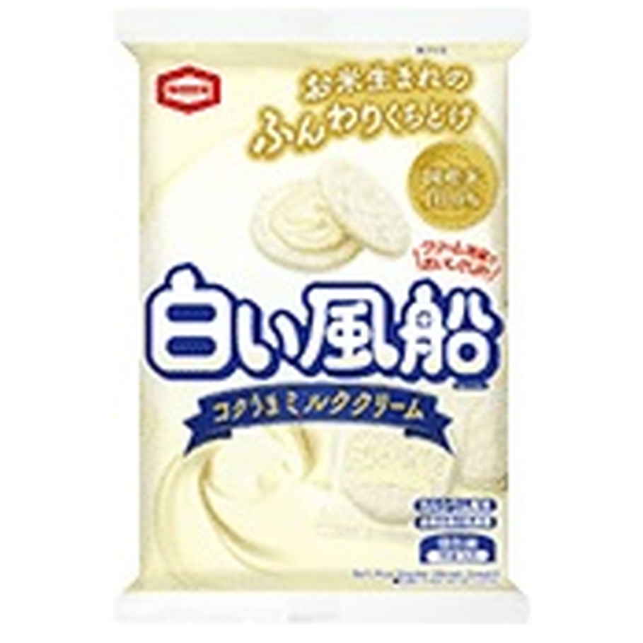 亀田製菓 白い風船ミルククリーム　１５枚入　(×12)|mvm-001-4901313220481-12 商品サムネイル