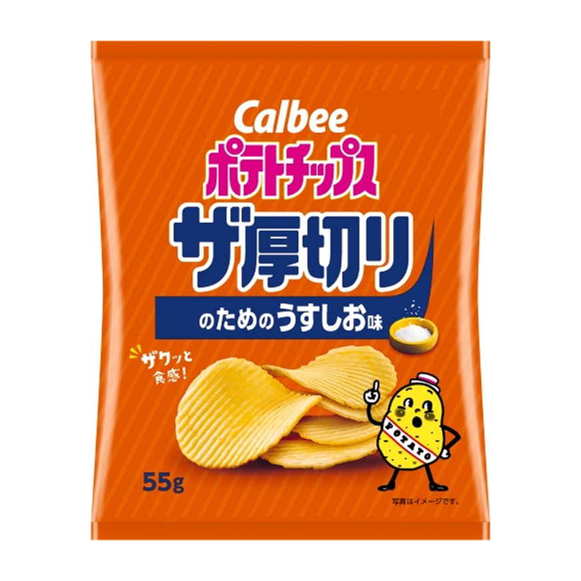 ポテトザ厚切りのうすしお味 55g(×12)|mvm-4901330594145-001-12 商品サムネイル