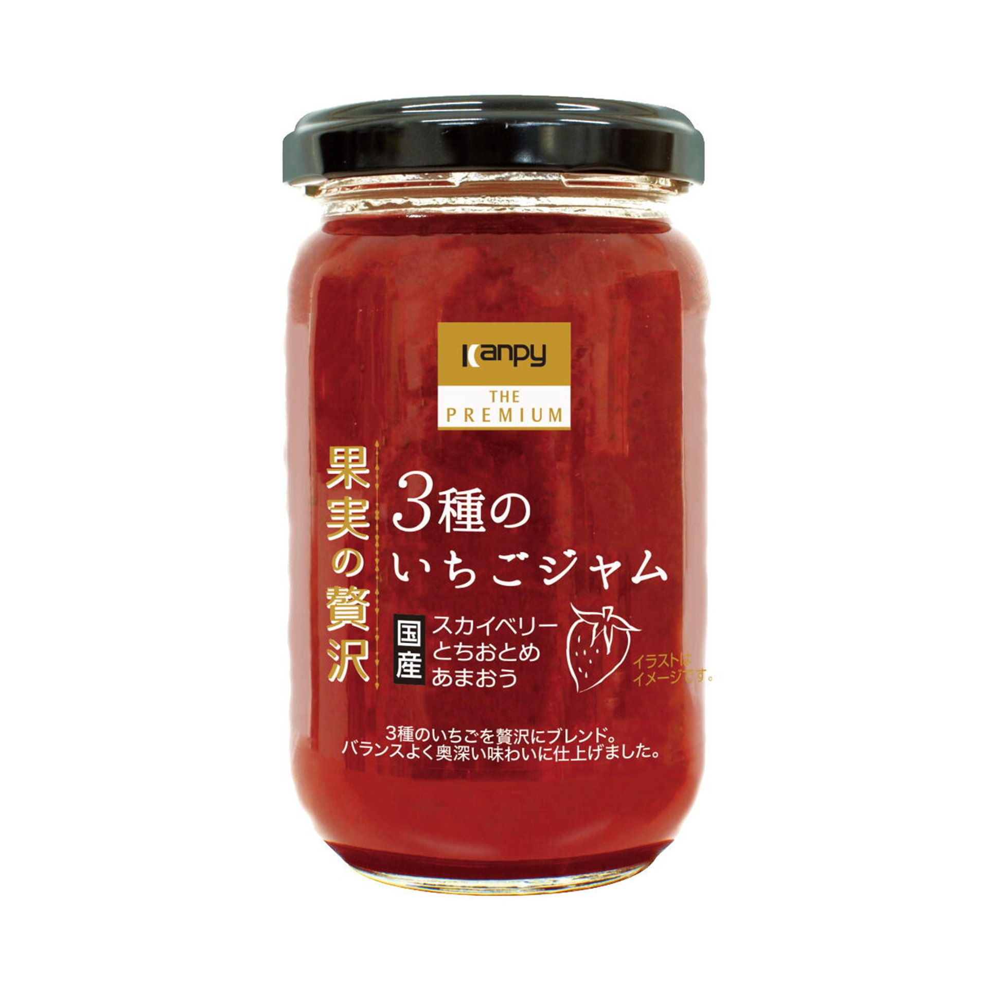 カンピープレミアムいちごジャム 185g(×6)|mvm-4901401204157-002-6 商品サムネイル