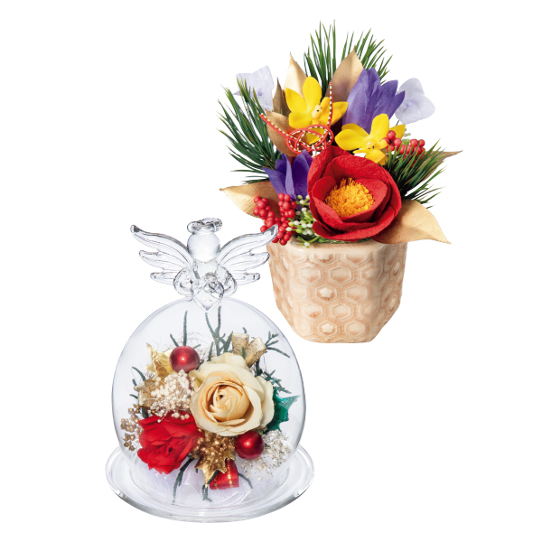 ☆【早得】Luna 日本のいいもの ジュエル・フルールと和紙の花 ペアギフトセット 【129059】 商品サムネイル