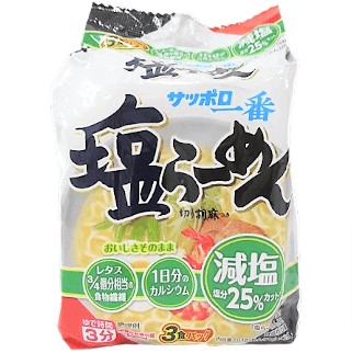 減塩 塩らーめん 3食 303g (×9)|mvm-5-4901734050933-9 商品サムネイル