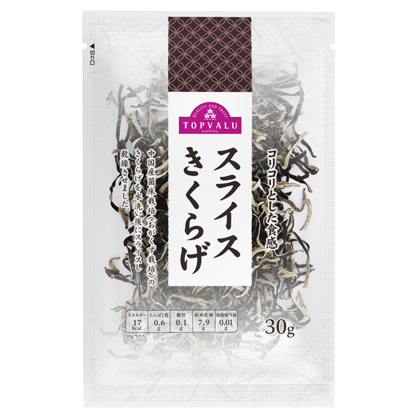 【トップバリュ】ＴＶスライスきくらげ 30g(×10)|mvm-4901810446964-004-10 商品サムネイル