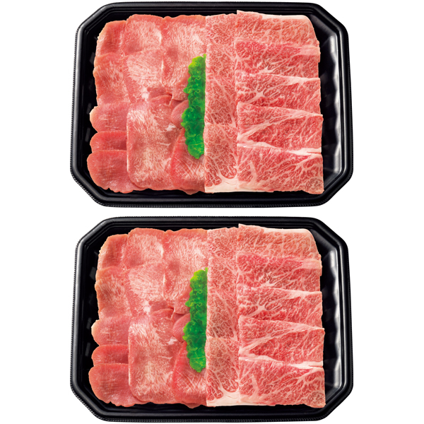 国産黒毛和牛ばら焼肉用・牛たんセット【114011】【夏ギフト】 商品サムネイル