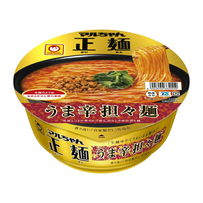 マルちゃん正麺 カップうま辛担々麺 126g (×12)|mvm-5-4901990369541-12 商品サムネイル