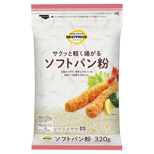 【トップバリュ】ソフトパン粉　３２０ｇ　(×15)|mvm-004-4902121124589-15 商品サムネイル