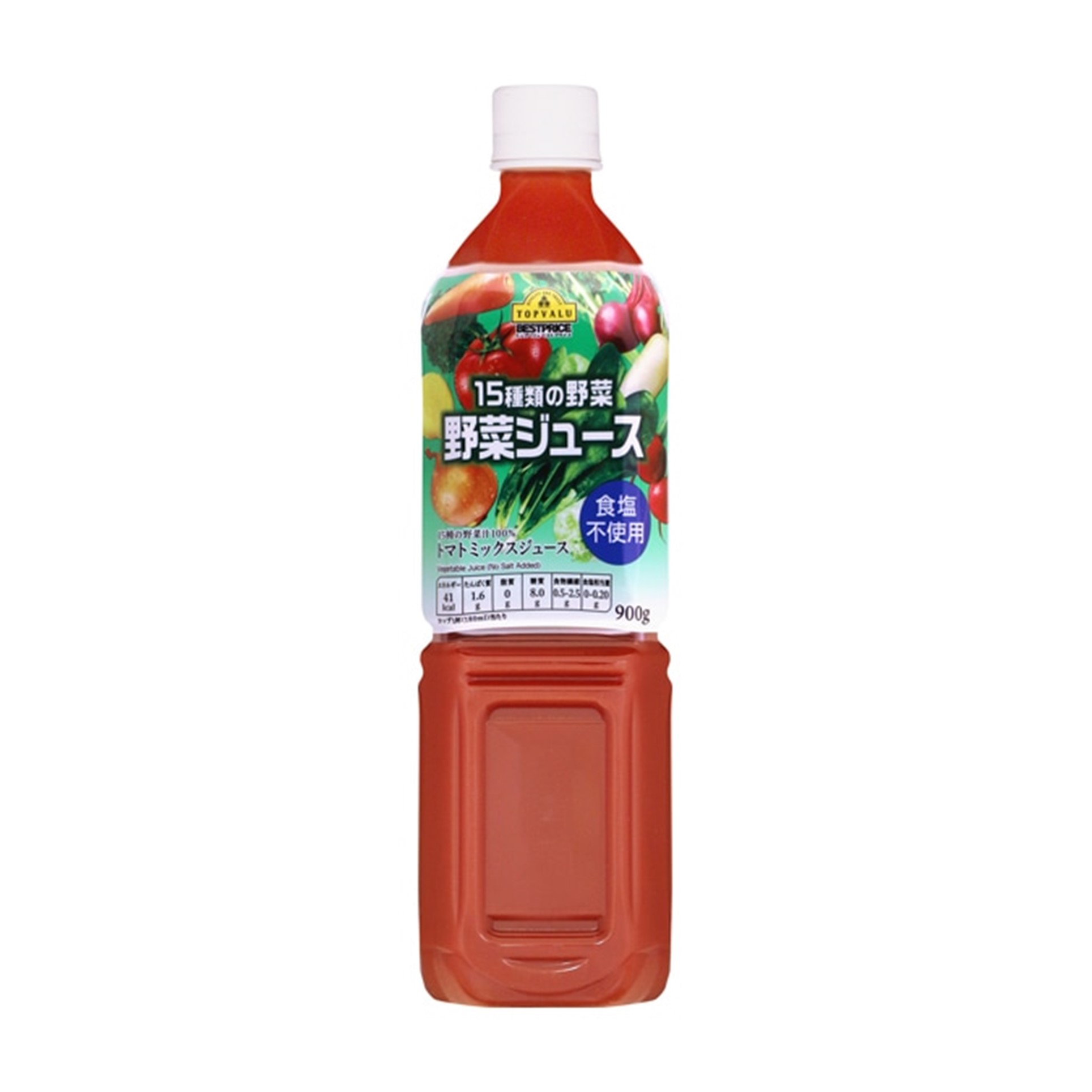 イオントップバリュTV 野菜食塩不使用 900g (×12)|mvm-074-4902121813094-12 商品サムネイル