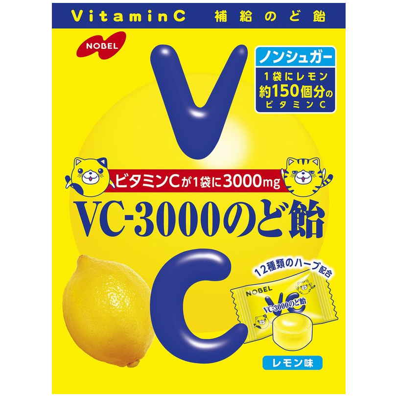 ノーベル製菓 ＶＣ３０００のど飴　９０ｇ　(×6)|mvm-001-4902124025159-6 商品サムネイル