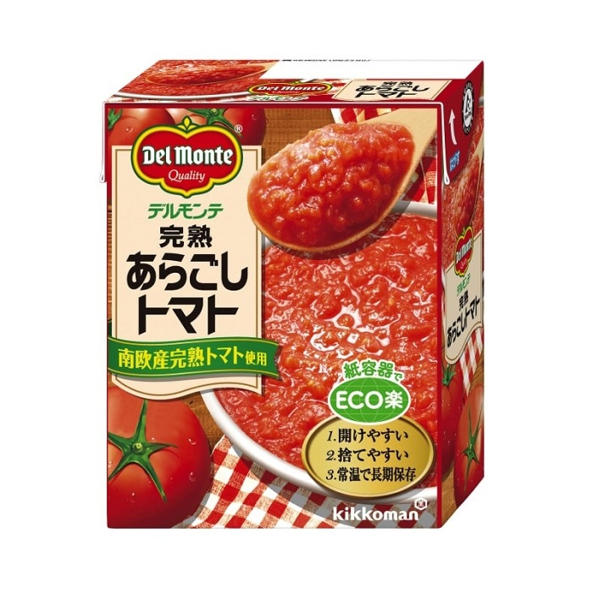 DEL完熟あらごしトマト紙パック 388g(×12)|mvm-4902204436516-003-12 商品サムネイル