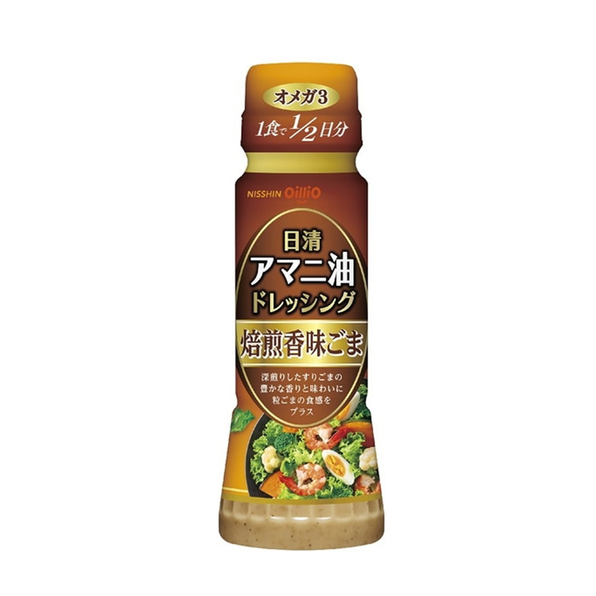 アマニ油ドレッシング焙煎ごま 160ml(×12)|mvm-4902380198406-003-12 商品サムネイル