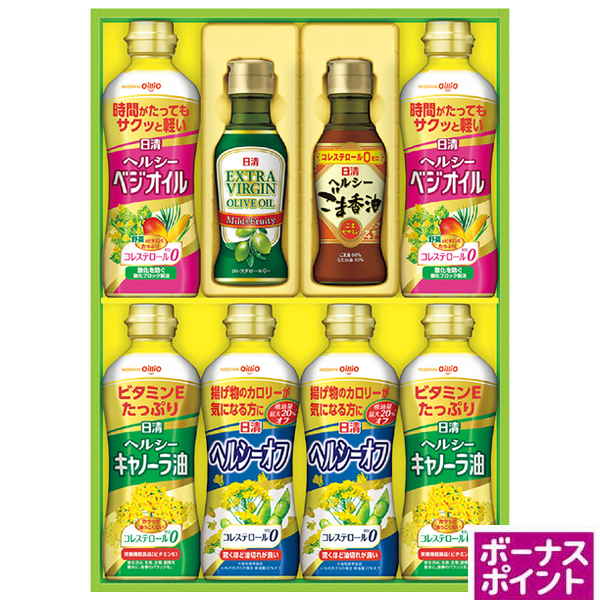 [400ボーナスポイント]日清オイリオ　オリーブオイル＆バラエティオイルギフト【131072】【夏ギフト】 商品サムネイル