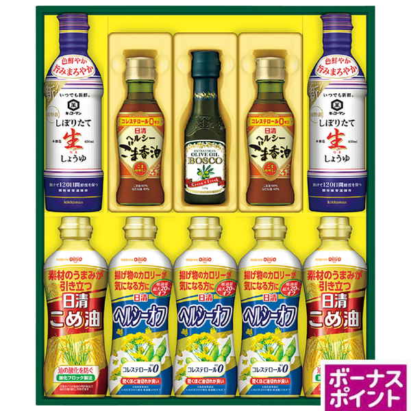 [200ボーナスポイント]バラエティオイル&キッコーマンしぼりたて生しょうゆギフト【131160】【夏ギフト】 商品サムネイル