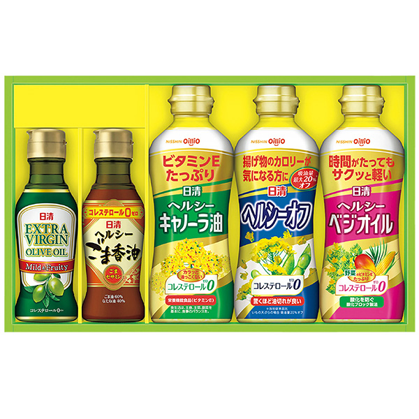 ☆[日清オイリオ]オリーブオイル＆バラエティオイルギフト【112059】 商品サムネイル