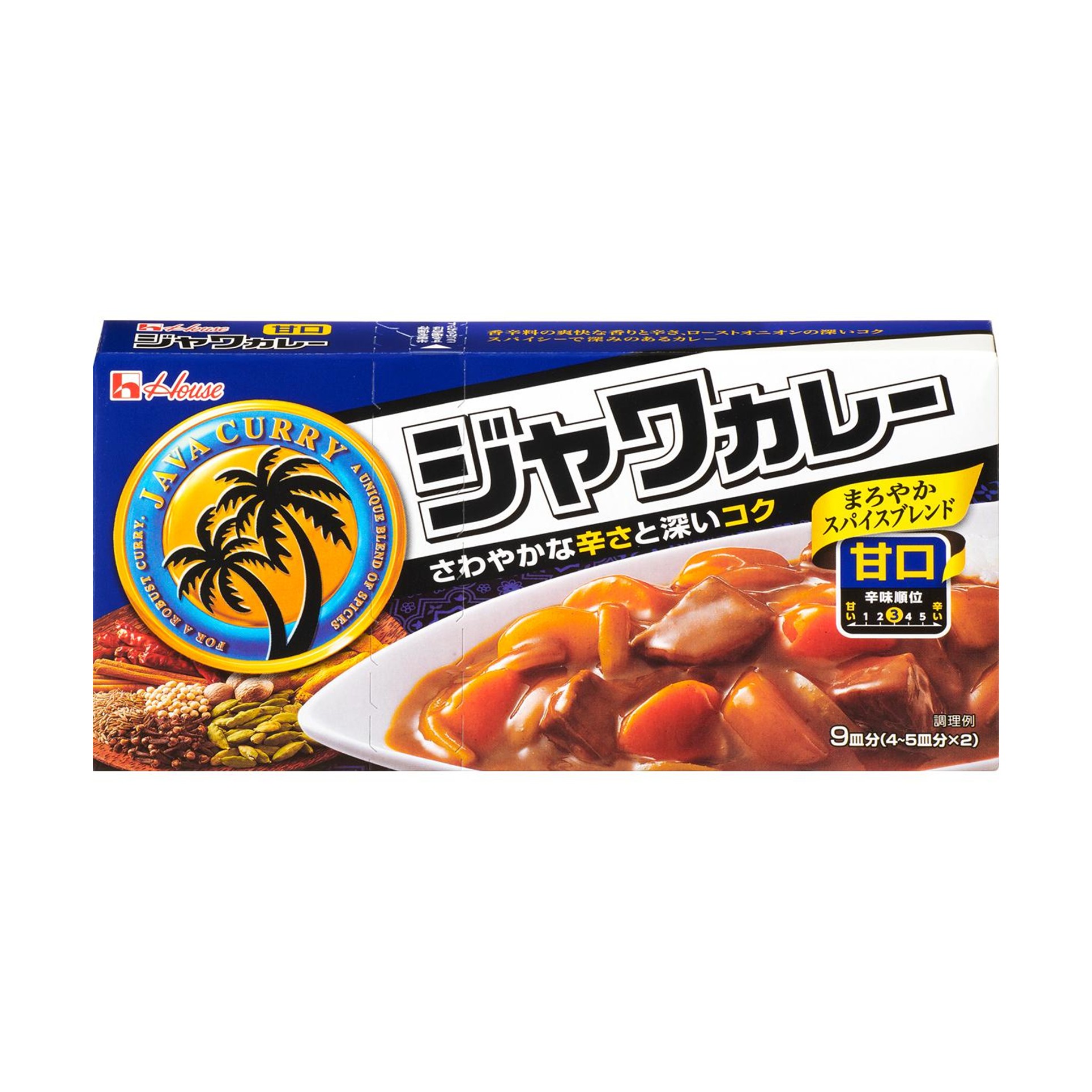 ハウス ジャワカレー甘口 185g (×10)|mvm-003-4902402854495-10 商品サムネイル