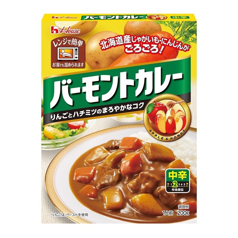 レトルトバーモントカレー　中辛　２００ｇ (×10)|mvm-5-4902402905319-10 商品サムネイル