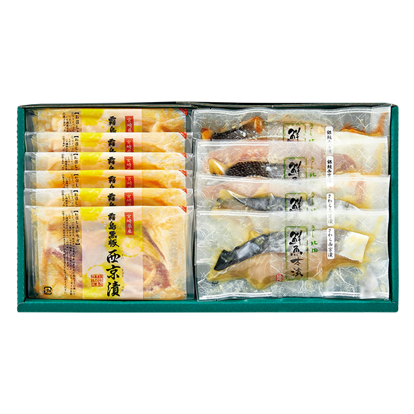 ◇【早得】 【霧島黒豚ロース・漬魚】西京漬け三昧セット 【153904】 商品画像(1)