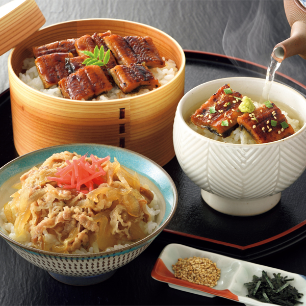 ☆ 黒毛和牛丼の具、うなぎひつまぶし詰合せ 【088035】 商品サムネイル