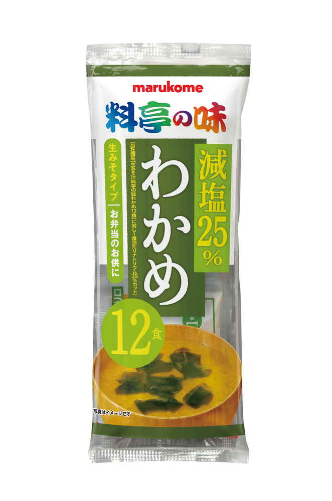 即席生みそ汁 料亭の味 減塩わかめ 16g×12P (×12)|mvm-5-4902713126854-12 商品サムネイル