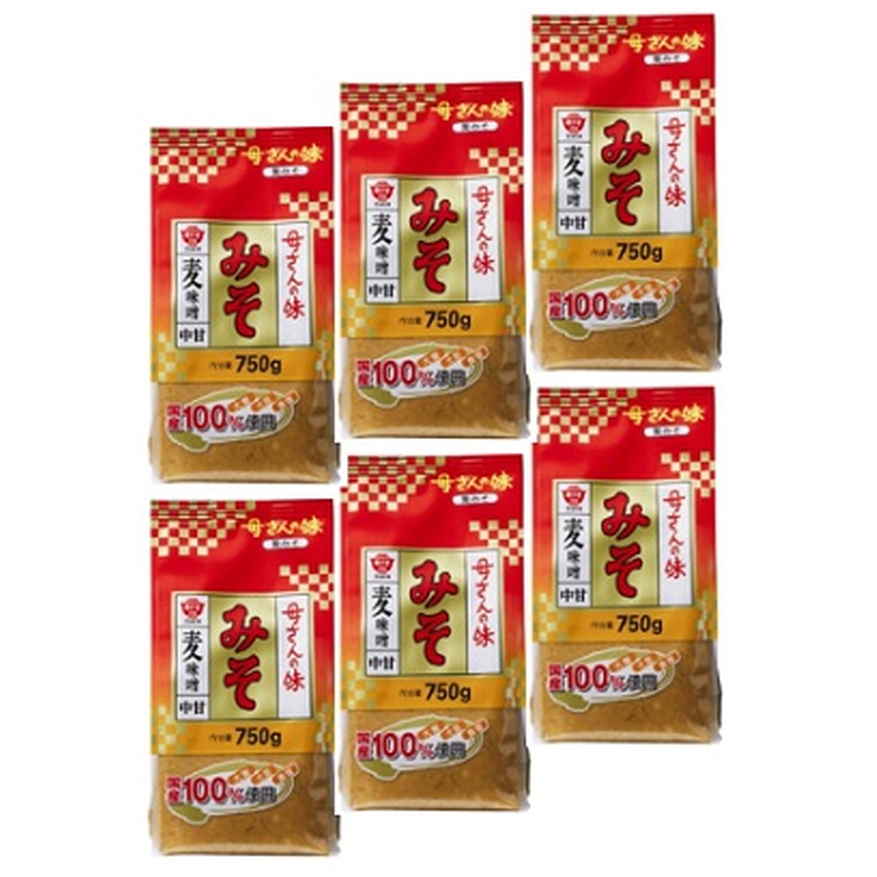 【広島の味】ますやみそ　母さんの味　麦みそ　750g×6個セット 商品サムネイル