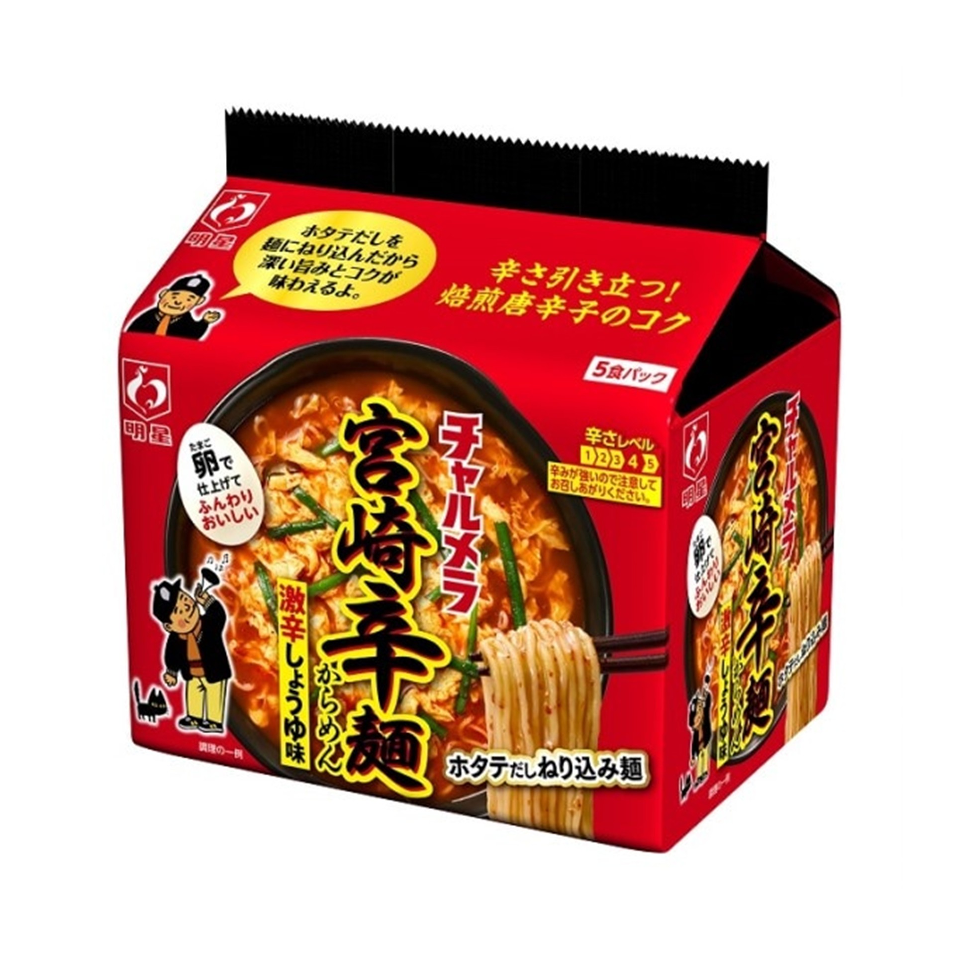 明星 チャルメラ 宮崎辛麺 5食 480g (×6)|mvm-5-4902881072434-6 商品サムネイル