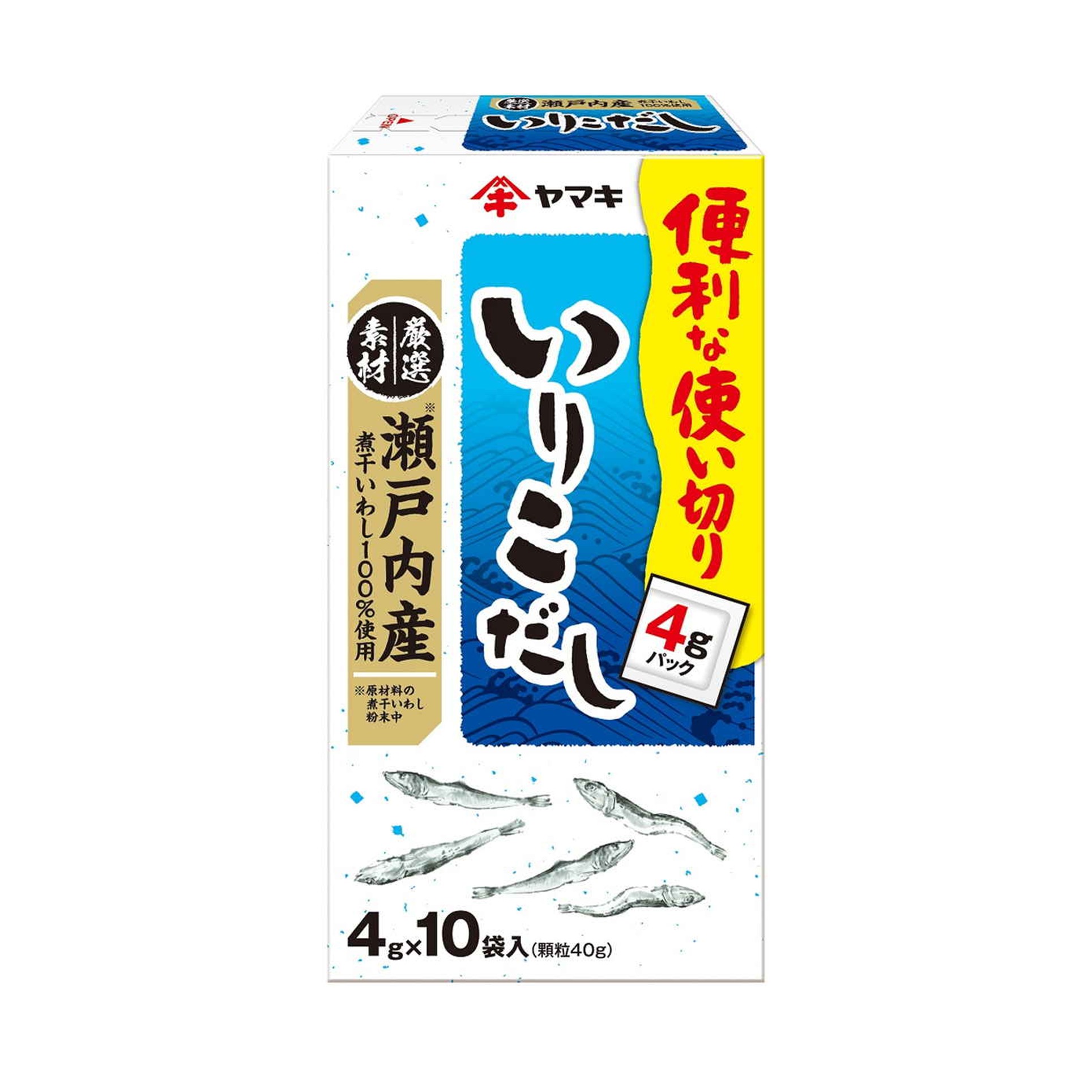 ヤマキ いいだし瀬戸内いりこだし 4g×10p(×10)|mvm-4903065061053-003-10 商品サムネイル