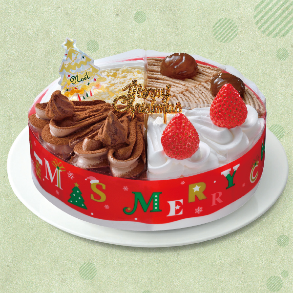 [ヤマザキ] クリスマス ４種のアソートケーキ６号【A1010】【クリスマス】 商品サムネイル