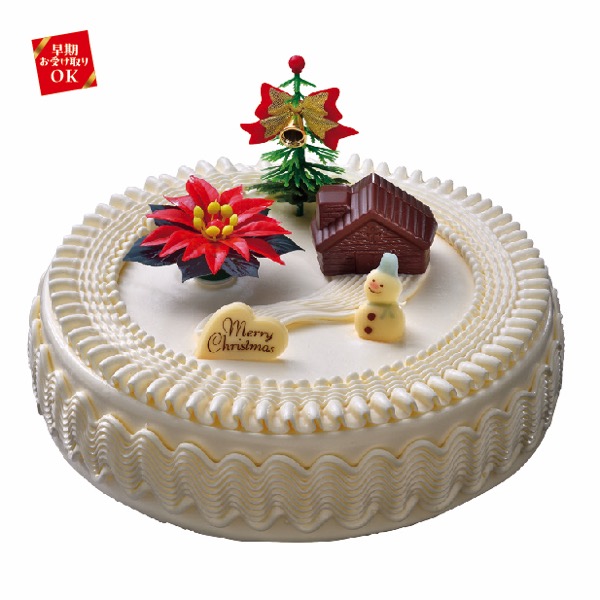 【12/20受取】[ヤマザキ]　クリスマス　ホワイトケーキ６号【A1025】 商品サムネイル