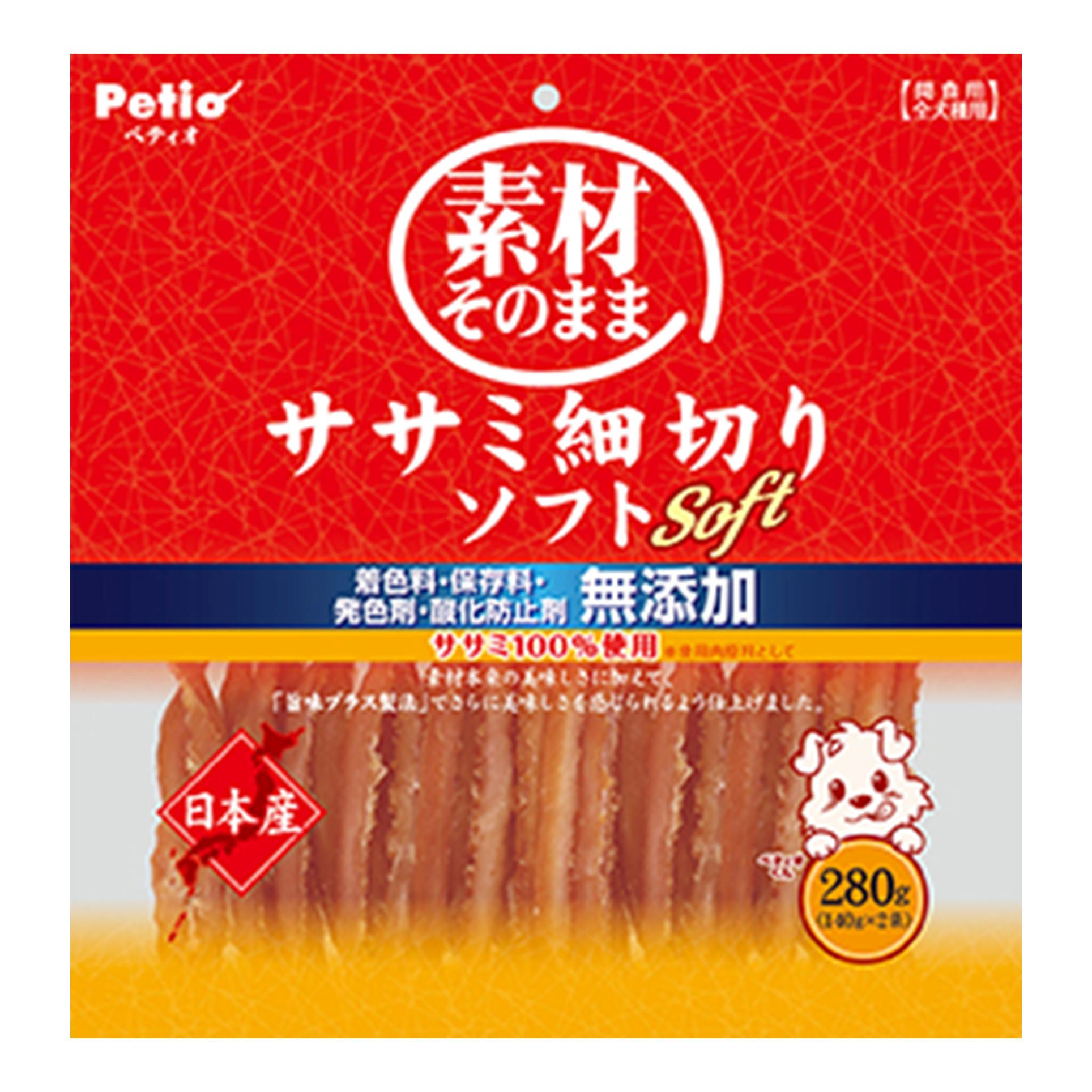 ペティオ 素材そのまま ササミ細切りソフト【247611】 商品サムネイル