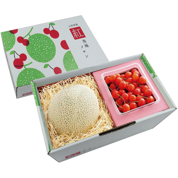 山形県産　さくらんぼ（紅秀峰）、青肉メロン詰合せ【019099】【夏ギフト】 商品サムネイル