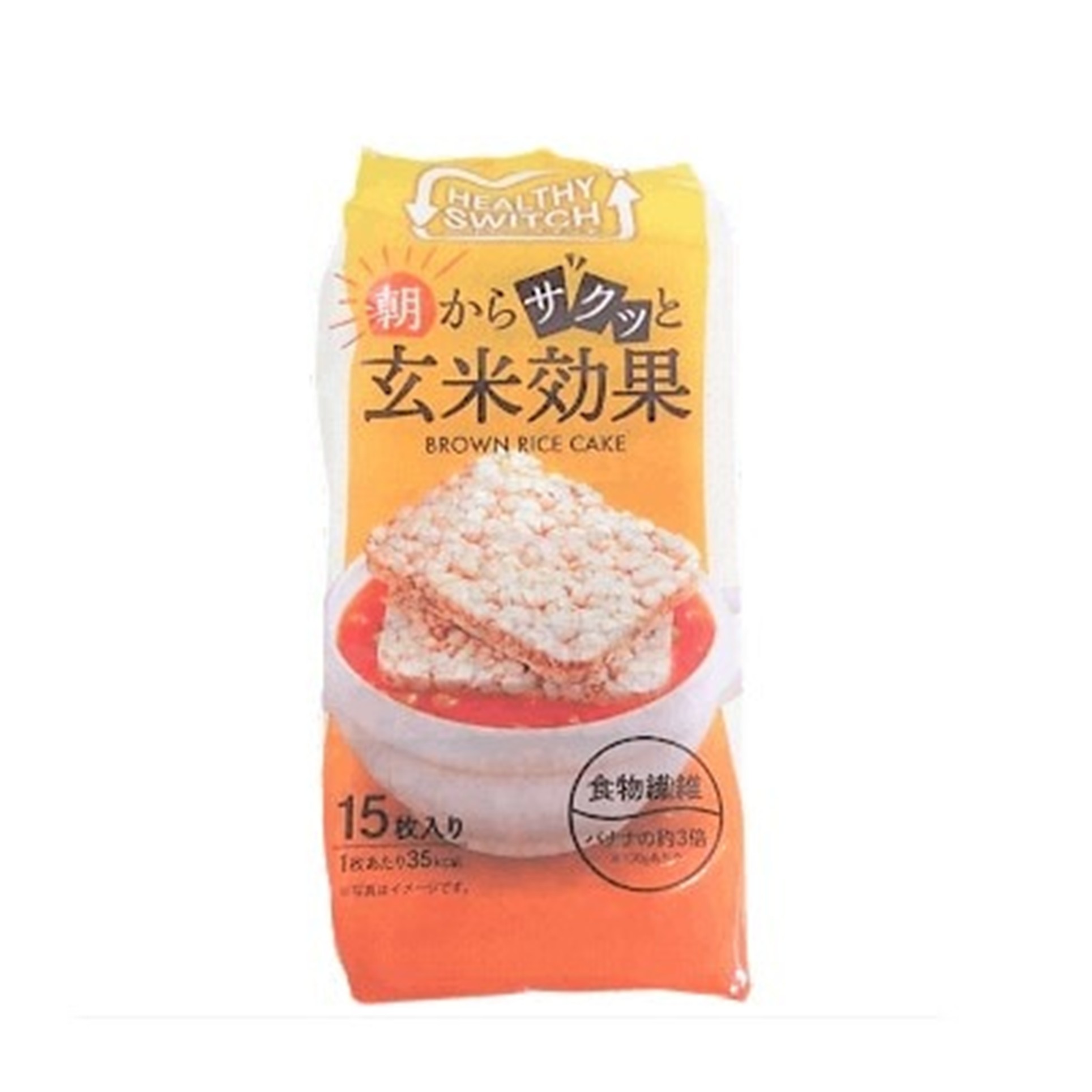 玄米効果 ブラウンライスケーキ 15枚(×6)|mvm-4938252085390-002-6 商品サムネイル