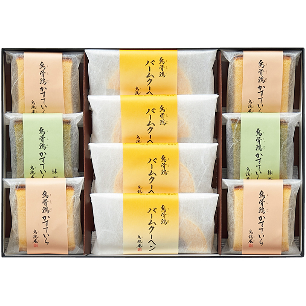 烏鶏庵　烏骨鶏かすていら・バームクーヘン詰合せA【065034】【夏ギフト】 商品サムネイル