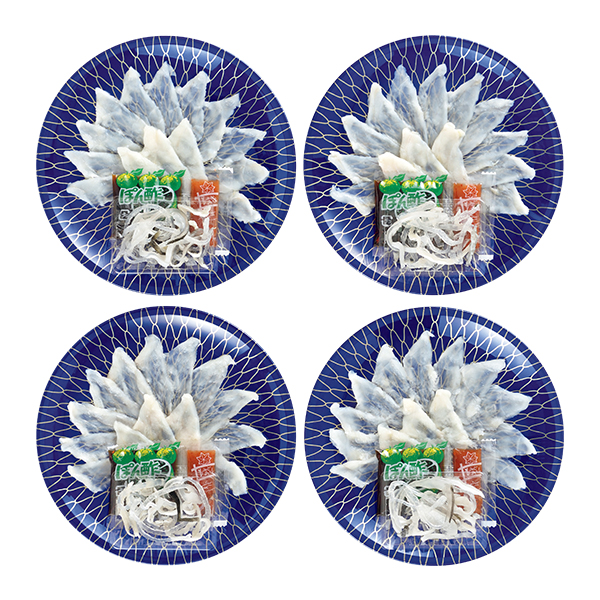 ◇【早得】ヤマモ水産 真ふぐ刺身昆布風味4食セット 【153445】 商品画像(1)