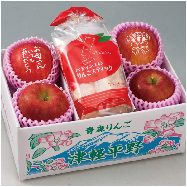 【母の日】青森県産 メッセージ入り 赤いりんごとアップルパイ詰合せ【483717】 商品サムネイル