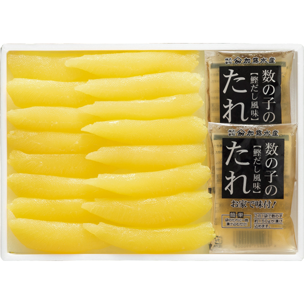 ☆加藤水産 ヤマカ塩数の子 うす皮むき(たれ付き) 【020086】 商品画像(1)