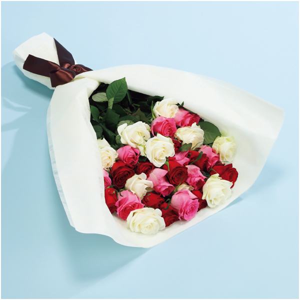 【母の日】茨木春草園 大輪バラ30本のブーケ【485654】 商品サムネイル