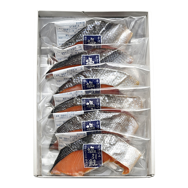 ◇【早得】永徳 塩引鮭切身6切 【153348】 商品サムネイル