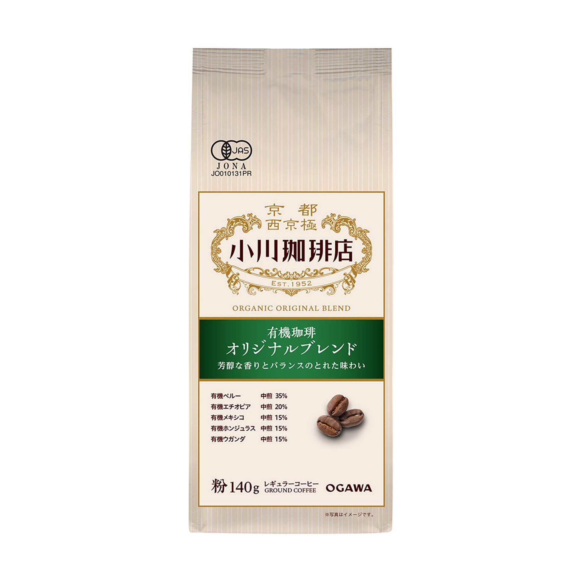 有機珈琲オリジナルブレンド粉 140g(×5)|mvm-4970690000566-002-5 商品サムネイル