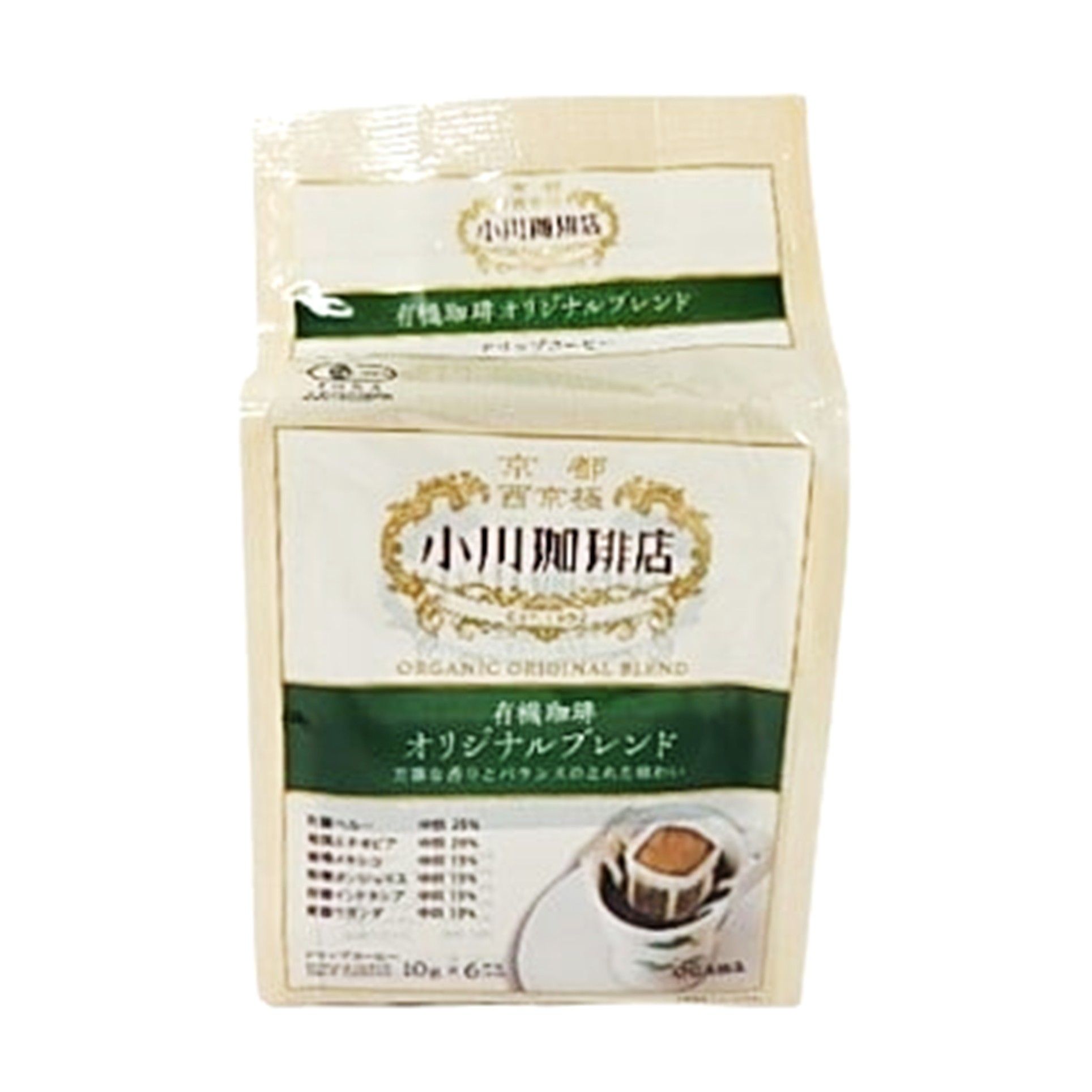 有機珈琲オリジナルブレンドＤＰ 10g×6(×6)|mvm-4970690969368-002-6 商品サムネイル