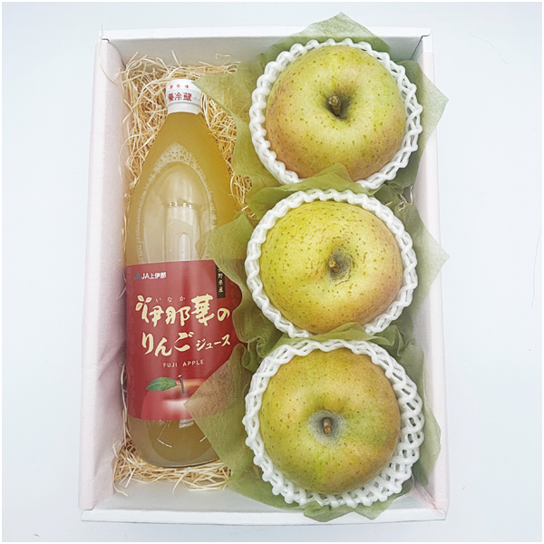 【母の日】青森県産又は長野県産 王林りんごとりんごジュースの詰合せ【484239】 商品サムネイル