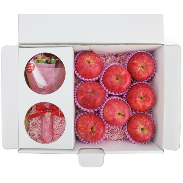 【母の日】青森県産 フラワーブーケと青森県産りんごのセット【483850】 商品サムネイル