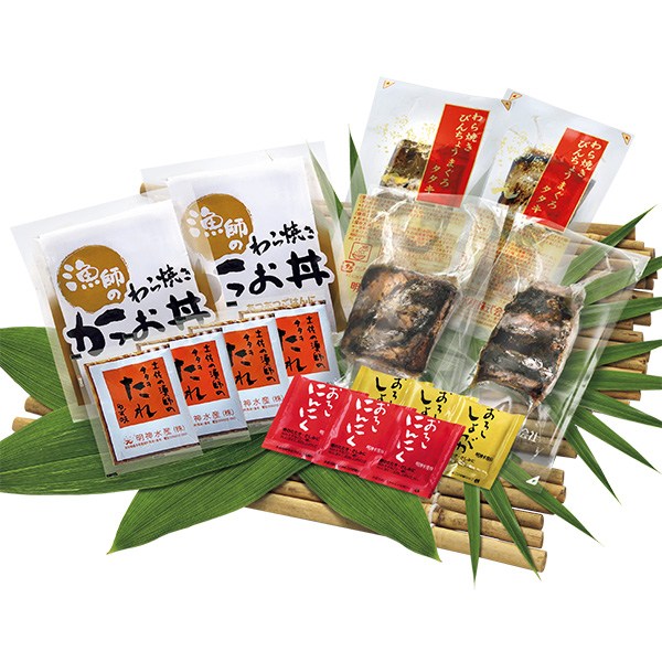 ◇[明神水産]藁焼きかつおとびんちょうまぐろ詰合せ【149992】 商品サムネイル